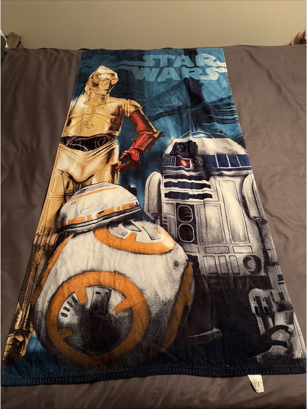 Star Wars R2D2 Beach Towel SW7 “The Droids”. 26”x53”